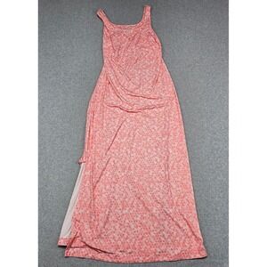 Columbia PFG Maxi Dress Womens Medium Pink Omni-Freeze Cooling Geometric UPF 50